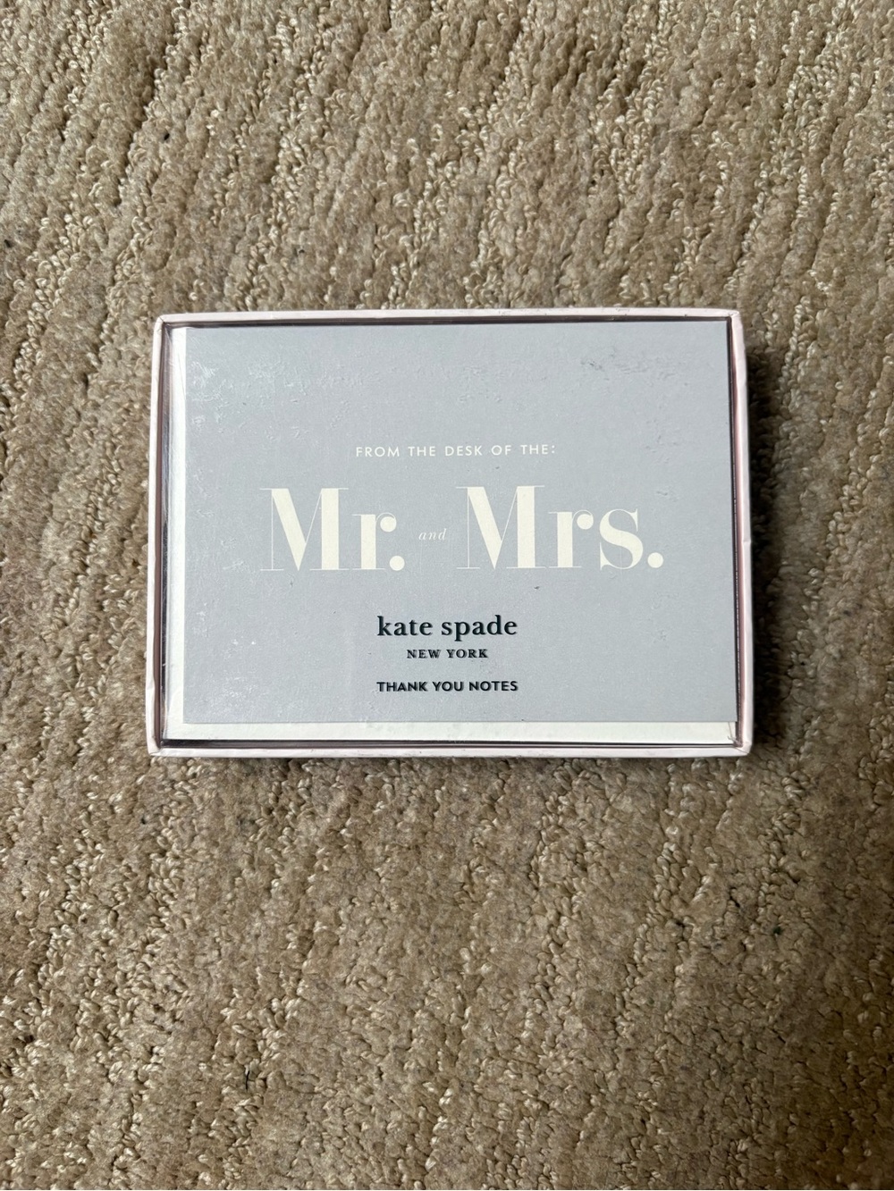 kate spade Mr. and Mrs. Thank You Notes - Gray